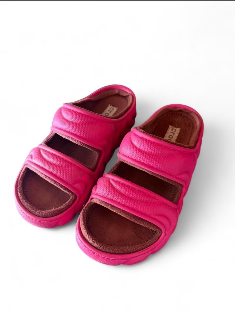 Pink crocs
